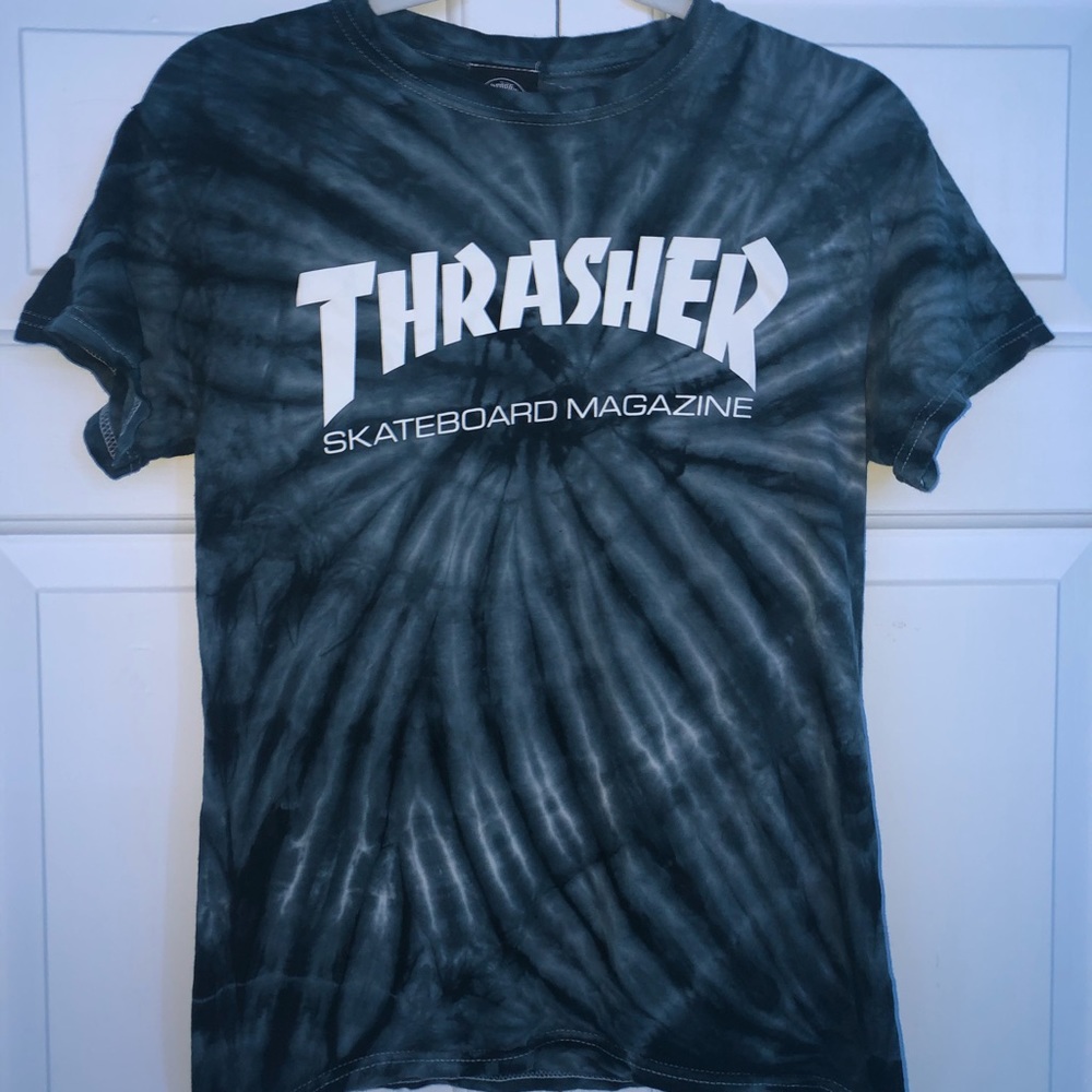 Blue Tie Dye Thrasher Shirt